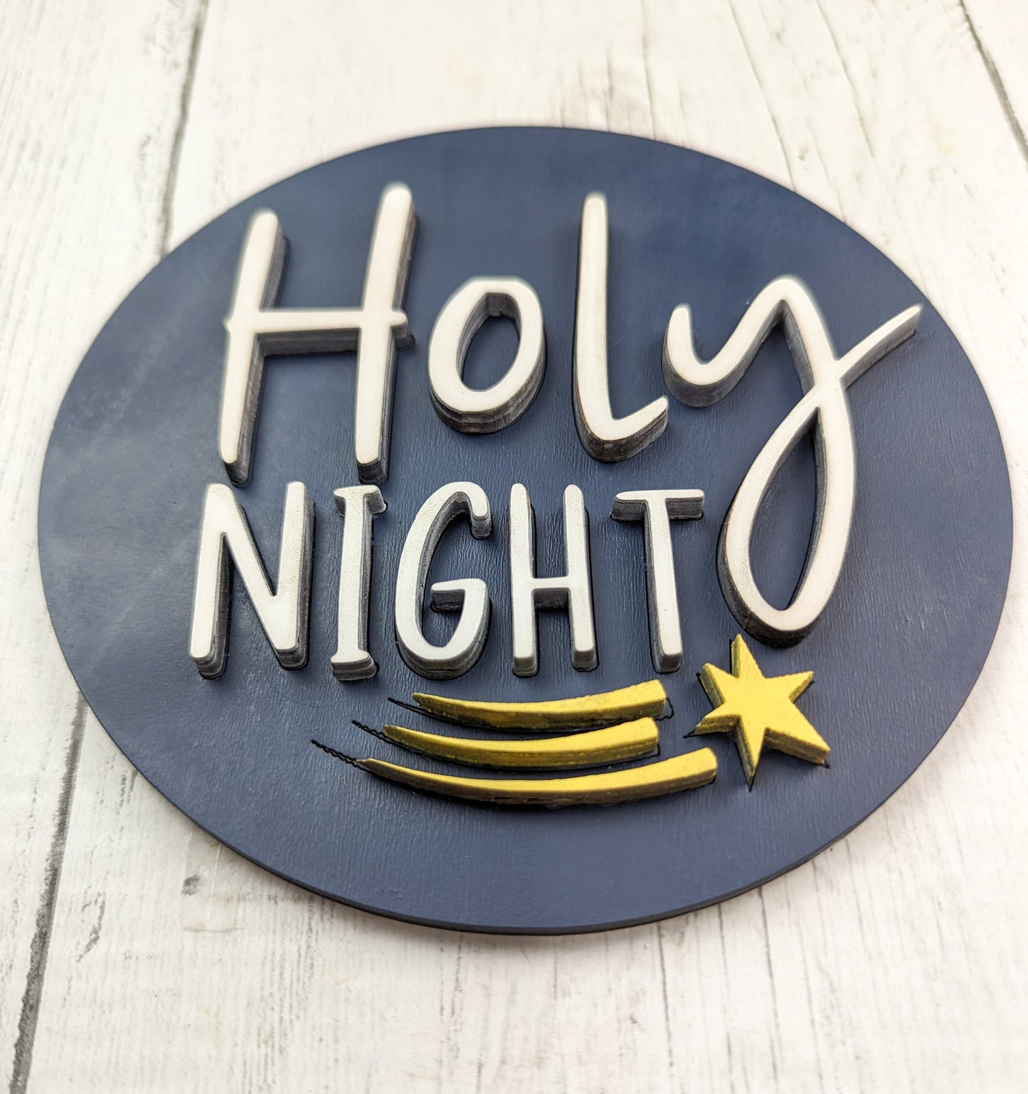 Holy Night Circle Sign or Craft Kit