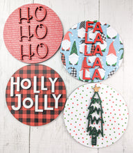 Load image into Gallery viewer, 6in Christmas Signs with Scrapbook Paper Or Craft Kit
