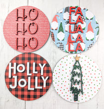 Load image into Gallery viewer, 6in Christmas Signs with Scrapbook Paper Or Craft Kit
