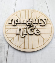 Load image into Gallery viewer, Boho Naughty Or Nice Sign Or Craft Kit
