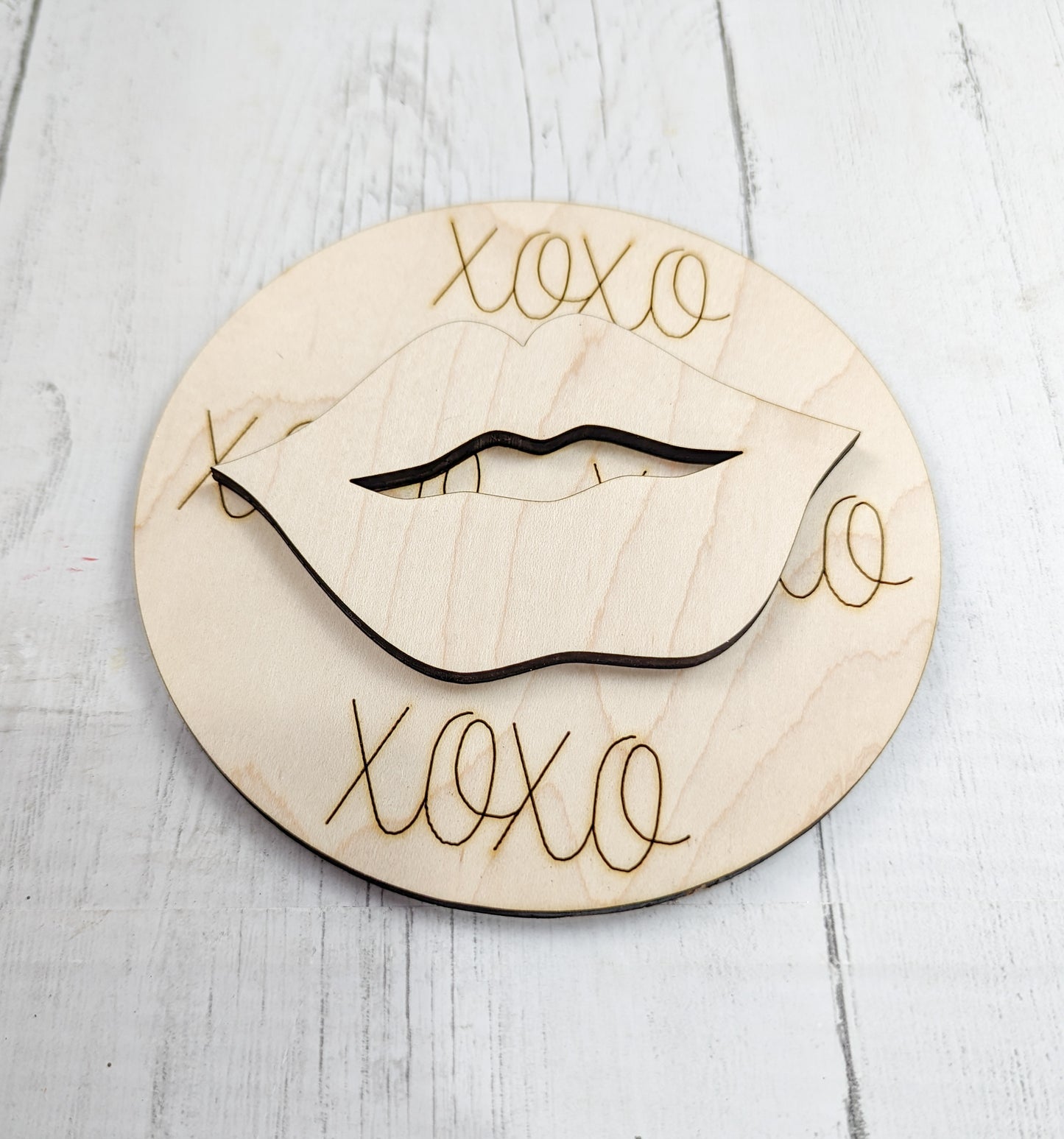 Valentine's Lips Sign Or Craft Kit