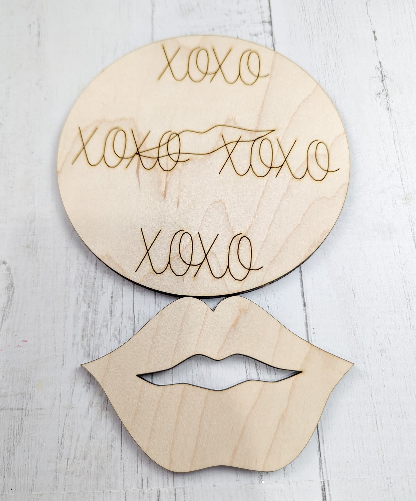 Valentine's Lips Sign Or Craft Kit