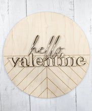 Load image into Gallery viewer, Boho Chic Hello Valentine Sign Or Craft Kit
