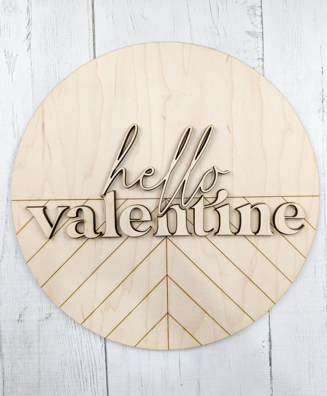 Boho Chic Hello Valentine Sign Or Craft Kit