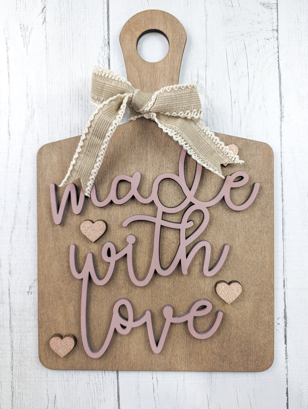 Made With Love Cutting Board Or Craft Kit