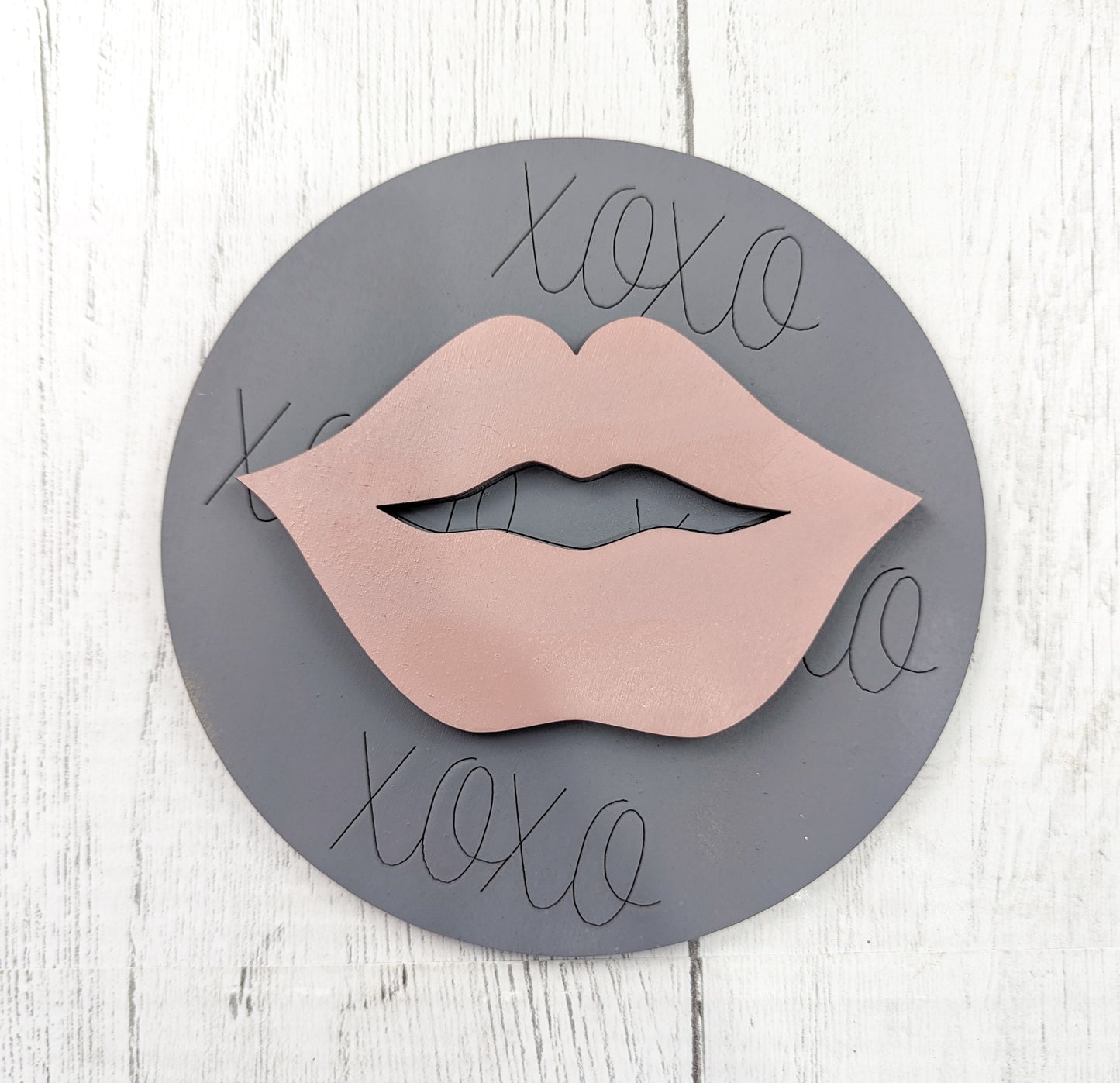 Valentine's Lips Sign Or Craft Kit