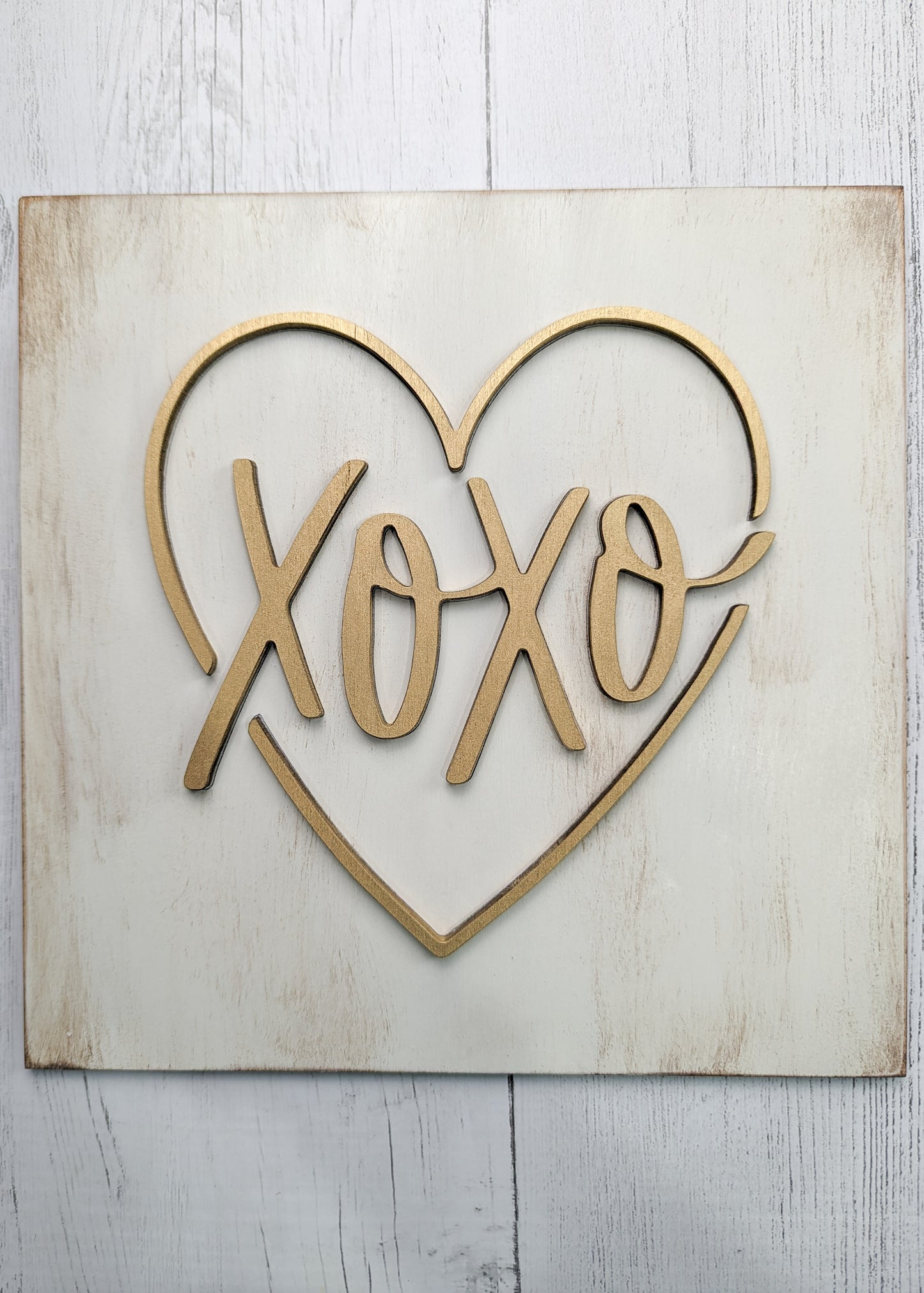 Distressed Xoxo Valentine's Sign Or Craft Kit
