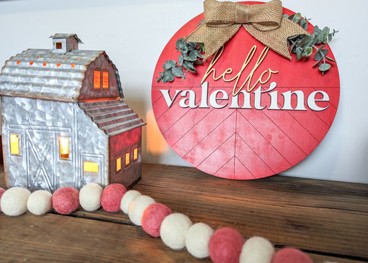 Boho Chic Hello Valentine Sign Or Craft Kit