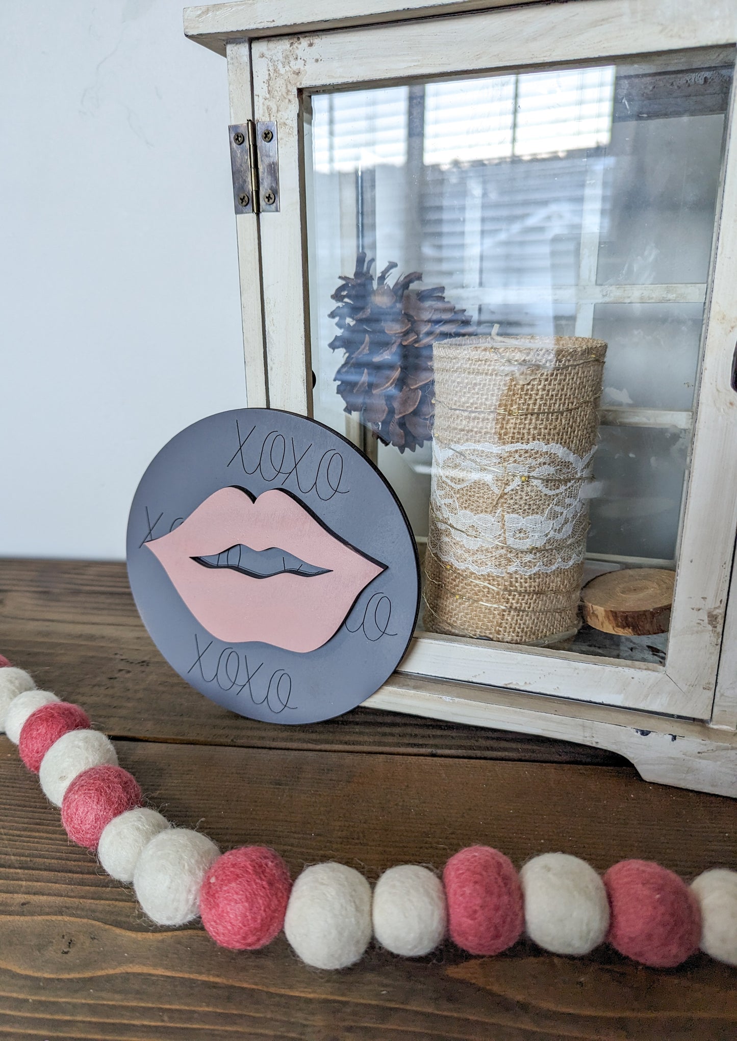 Valentine's Lips Sign Or Craft Kit