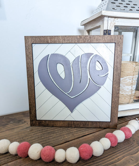 Boho Valentine's Love Sign Or Craft Kit