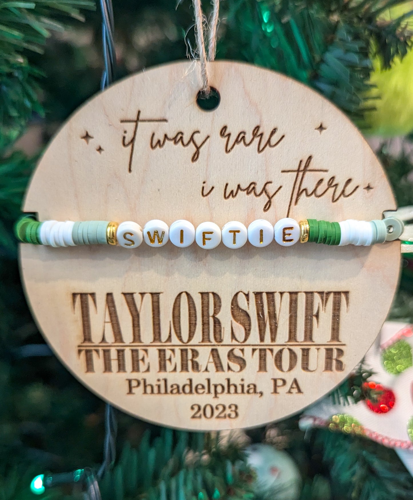 Taylor Swift Friendship Bracelet Christmas Tree Ornament