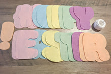 Load image into Gallery viewer, Hoppy Easter Bubble Letter Blanket Stitch Garland
