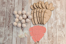 Load image into Gallery viewer, Carrot Wooden Felt Ball Easter Scrapbook Paper Garland
