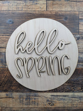 Load image into Gallery viewer, Hello Spring 12in Sign
