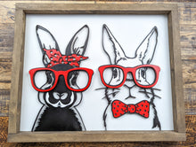 Load image into Gallery viewer, Bunny Colorful Glasses Sign
