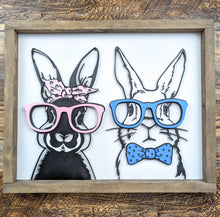 Load image into Gallery viewer, Bunny Colorful Glasses Sign
