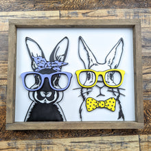 Load image into Gallery viewer, Bunny Colorful Glasses Sign
