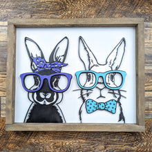 Load image into Gallery viewer, Bunny Colorful Glasses Sign
