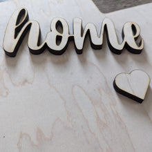 Load image into Gallery viewer, US State Signs with Home and Heart (Unfinished)
