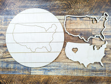 Load image into Gallery viewer, America Heart with Shiplap Styled Circle Back
