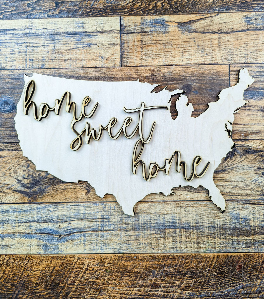 America - Home Sweet Home Sign