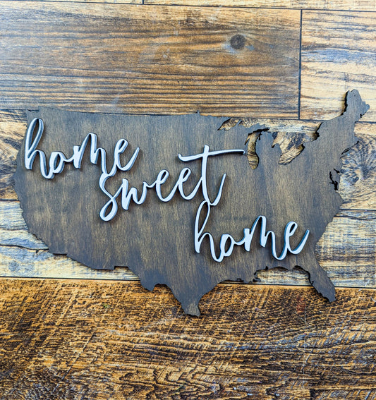 America - Home Sweet Home Sign