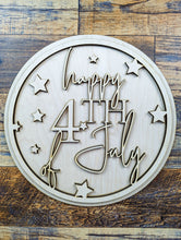 Load image into Gallery viewer, Happy 4th of July with Stars Sign Kit
