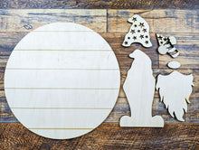 Load image into Gallery viewer, Stars and Stripes Gnome with Shiplap Circle Back
