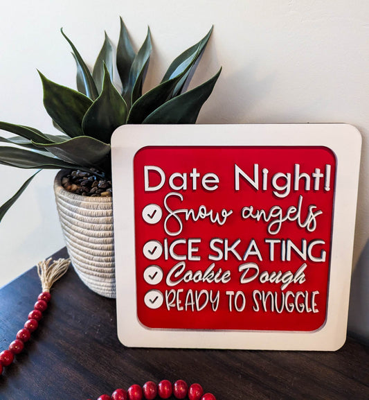 Date Night! Checklist Sign