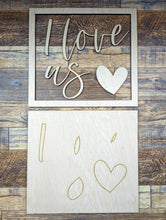 Load image into Gallery viewer, I love us heart sign kit
