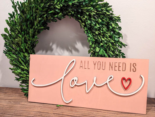 All You Need Is Love Heart Sign Kit