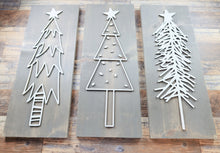 Load image into Gallery viewer, Rustic Farmhouse Christmas Trees Signs (Set of 3)
