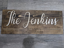 Load image into Gallery viewer, Custom Family Name EST. Sign
