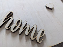 Load image into Gallery viewer, US State Signs with Home and Heart (Unfinished)
