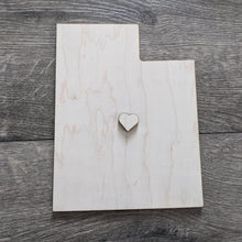 Load image into Gallery viewer, US State Sign with Heart (Unfinished)
