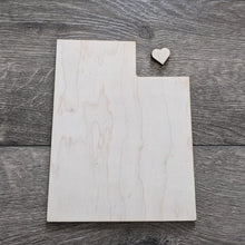 Load image into Gallery viewer, US State Sign with Heart (Unfinished)
