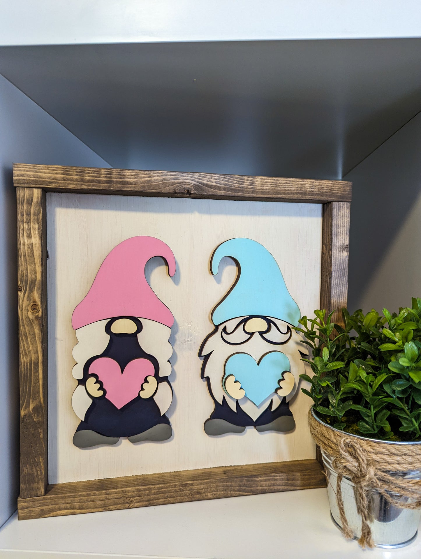 Gnome Valentine's Couple Sign Kit