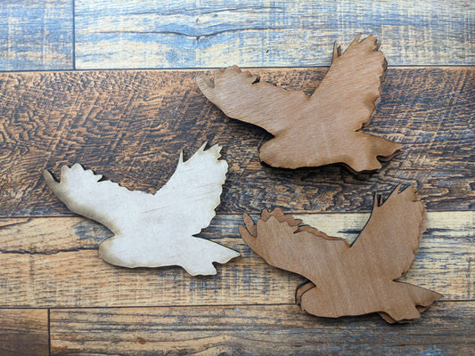 Unfinished Wood Flying Owl